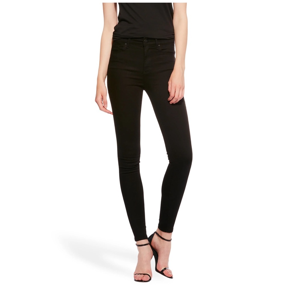 Mott & Bow black high rise skinny jeans